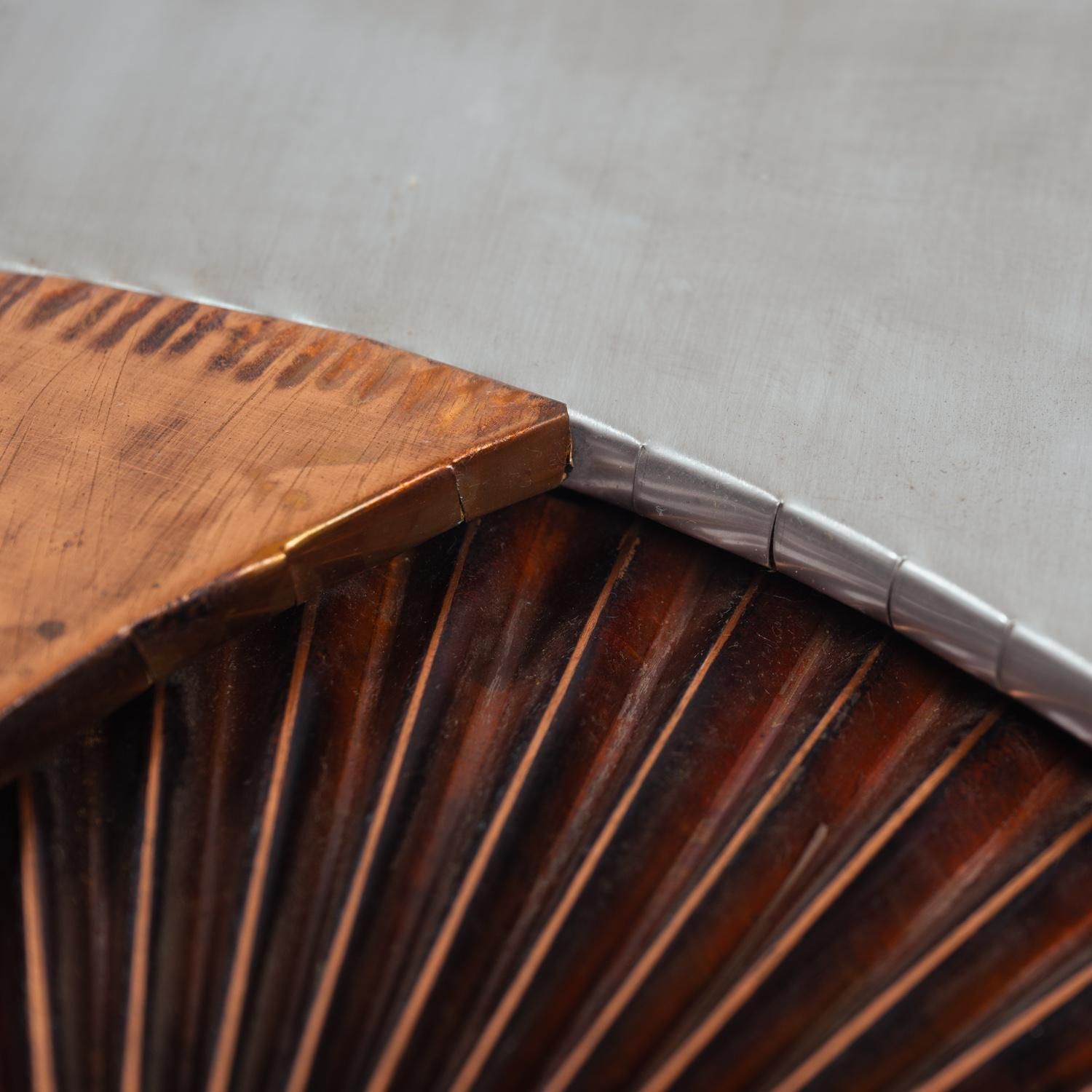 photo for sale Brutalist Midcentury Modern Metal Copper Artwork By Sammy Tsui, 1970s