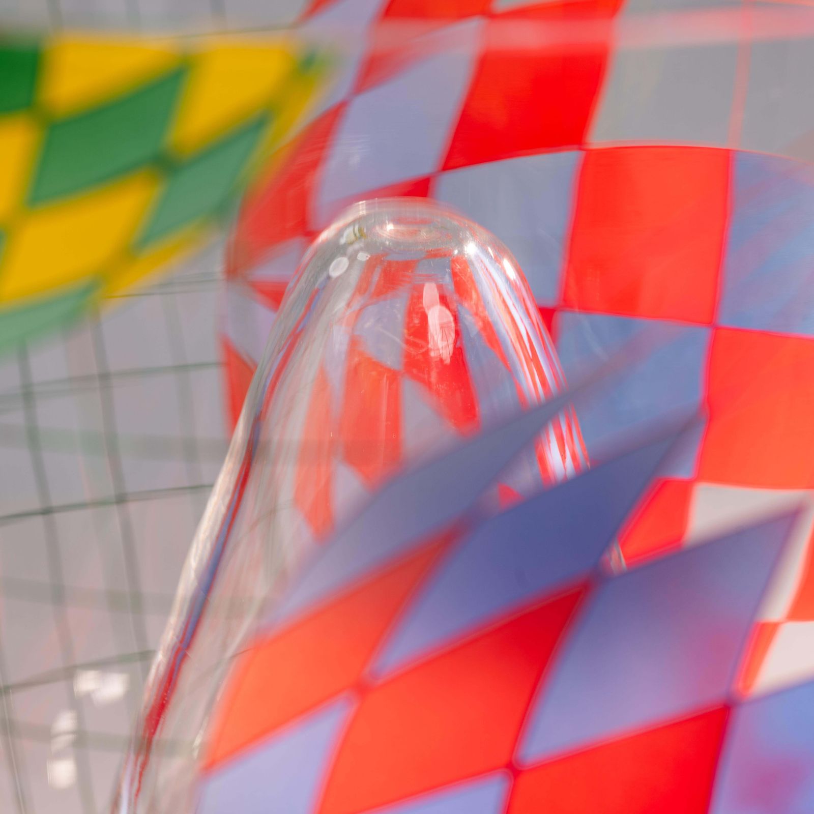 photo for sale Vaserely Inspired Kamenicky Senov Thomas Hora Glass Vase Malovana, Chech, 1999