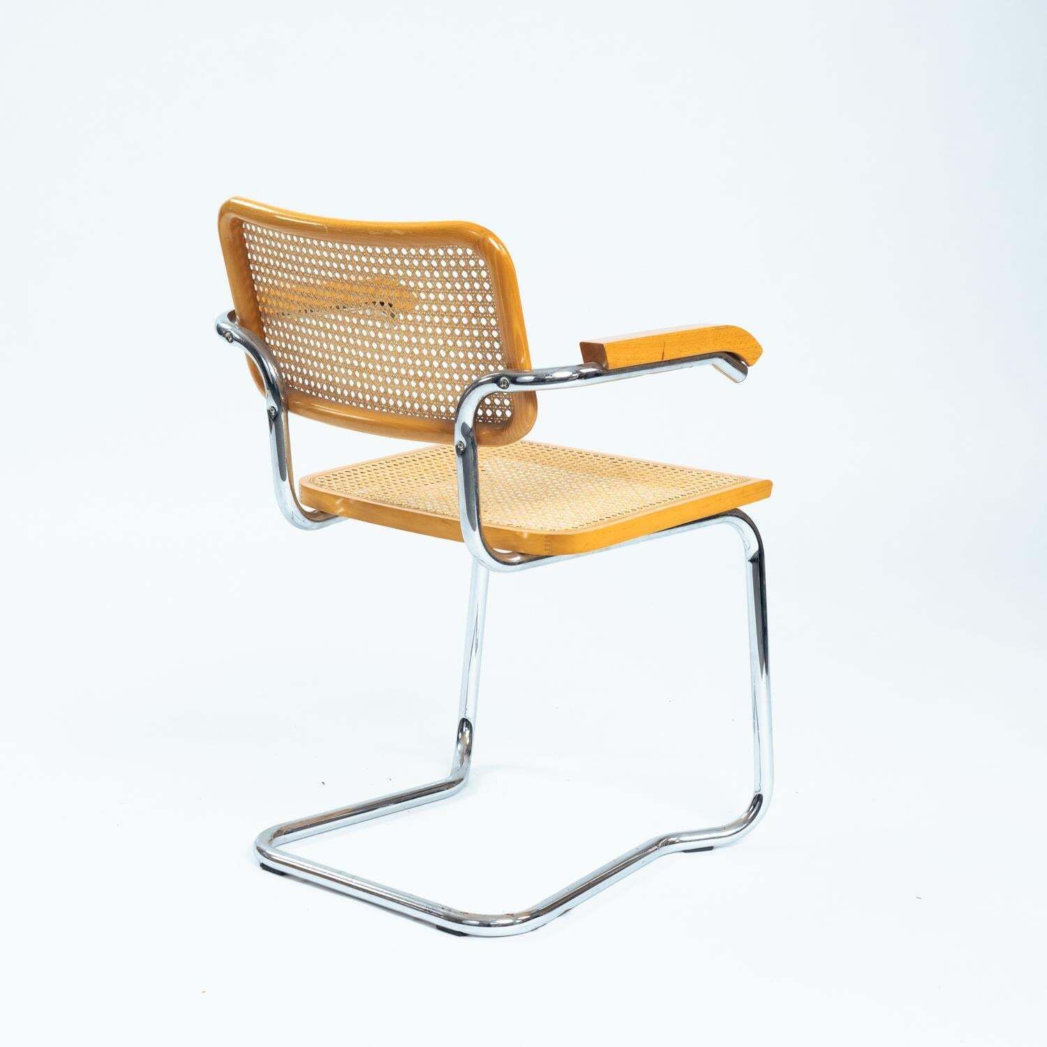 Cesca B64 Bauhaus Wicker Chairs, In The Style Of Marcel Breuer, Stackable, 4 photo 1144.0