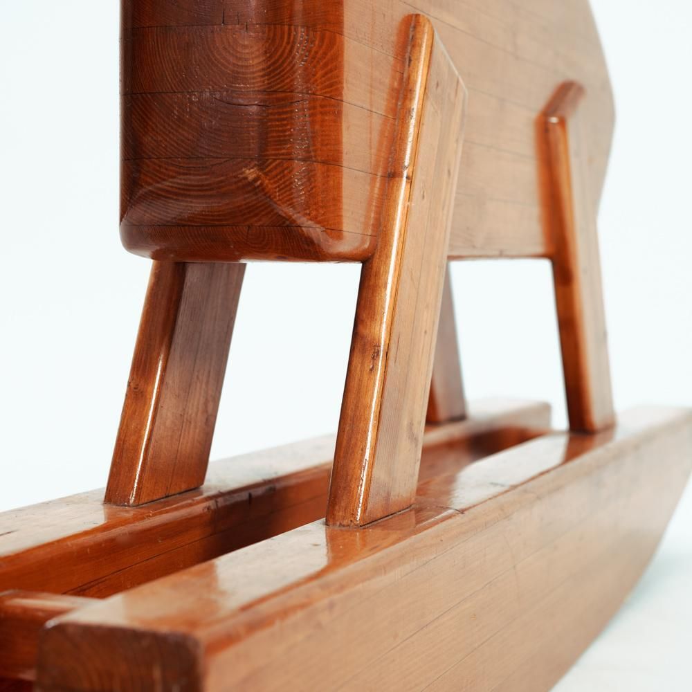 Midcentury Pinewood Rocking Horse, 1970s photo Home Decor
