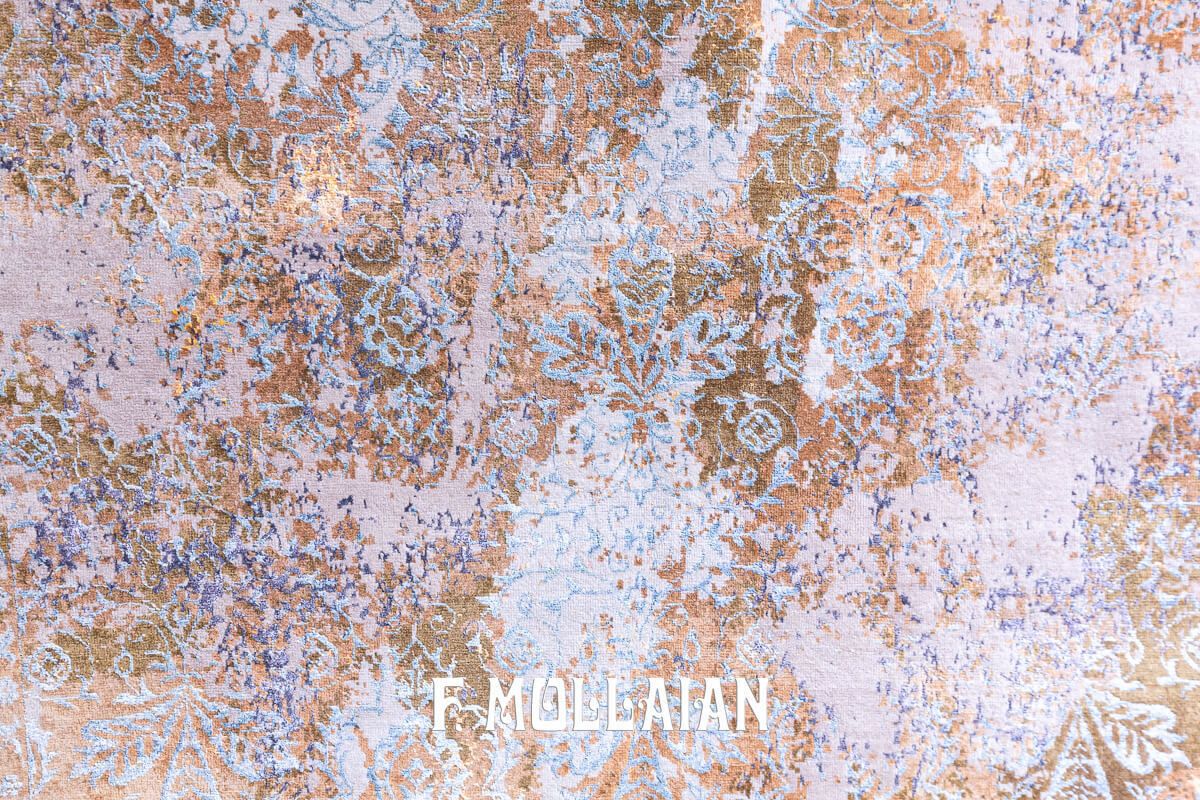 Modern Rug Yadan Design Gold/Beige Color photo 2900.0