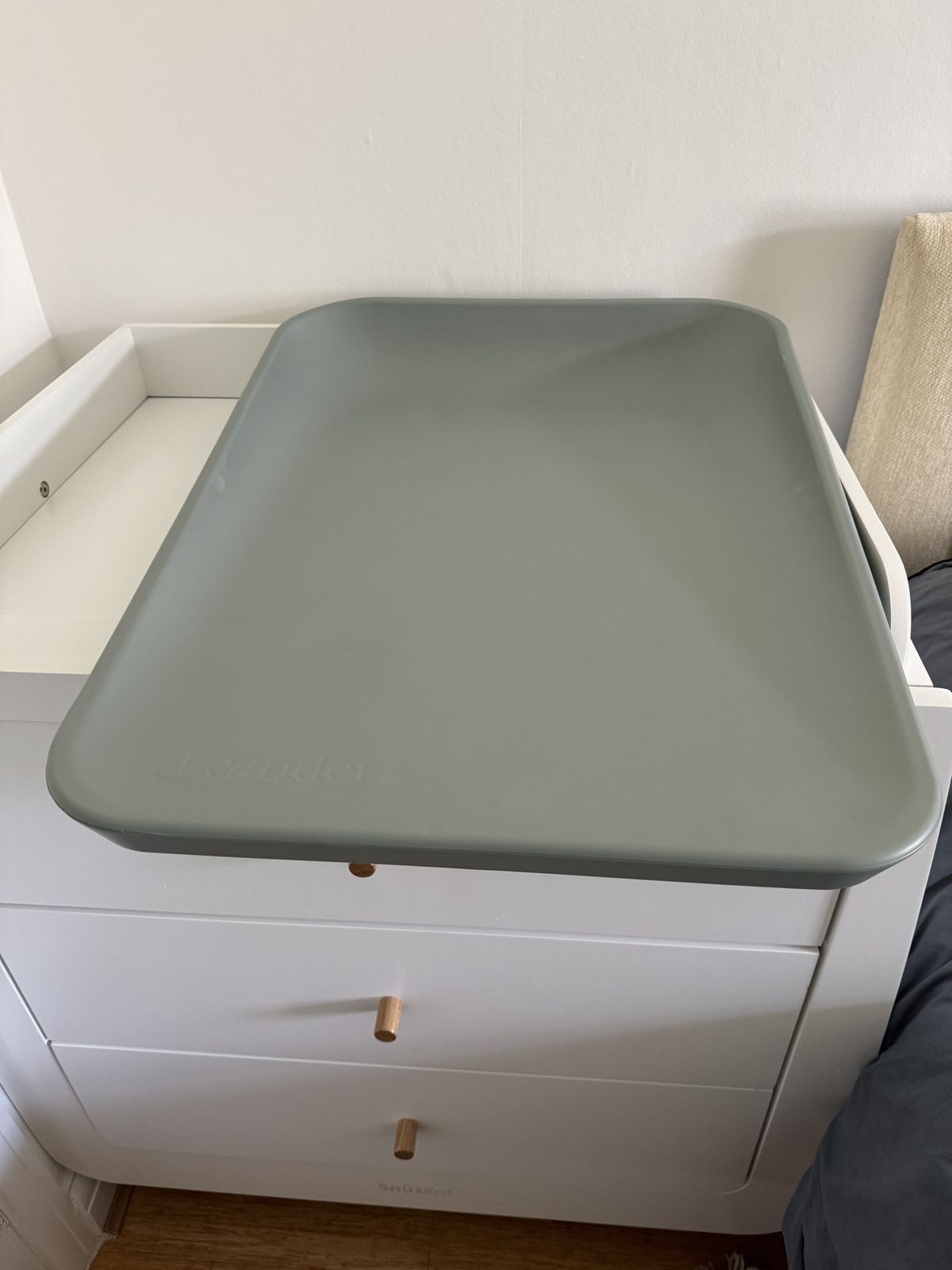 Snuzkot Skandi Changing Unit   Natural + Leander Matty Changing Mat photo furniture
