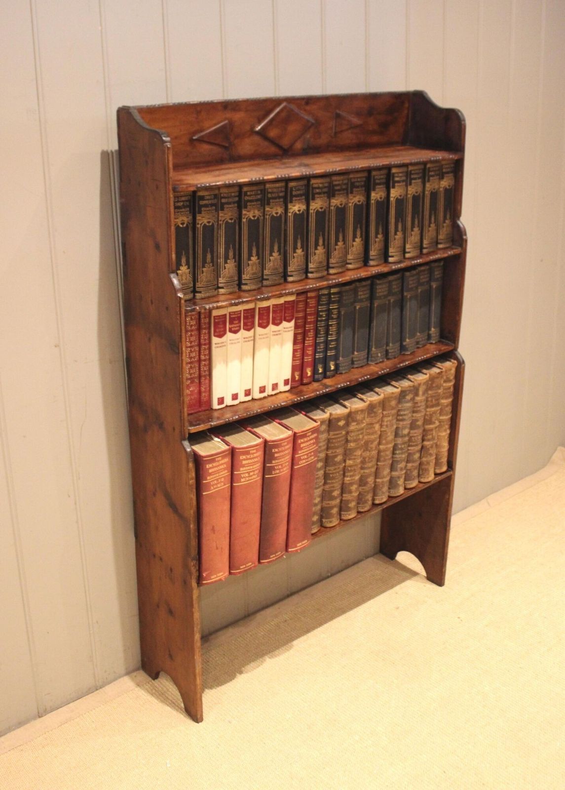 Rustic Deal Wood Open Bookcase