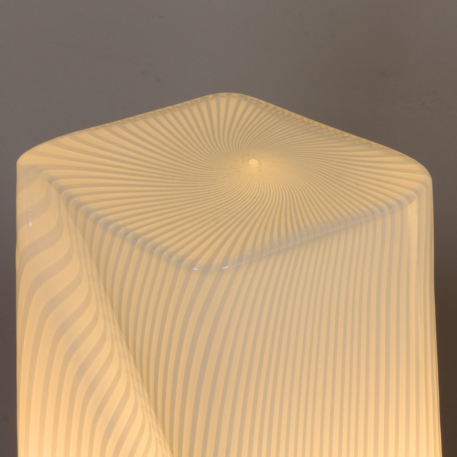 photo furniture Pair Of Italian Striped Murano Glass Table Lamps In Style Of Lino Tagliapietra, 1970s