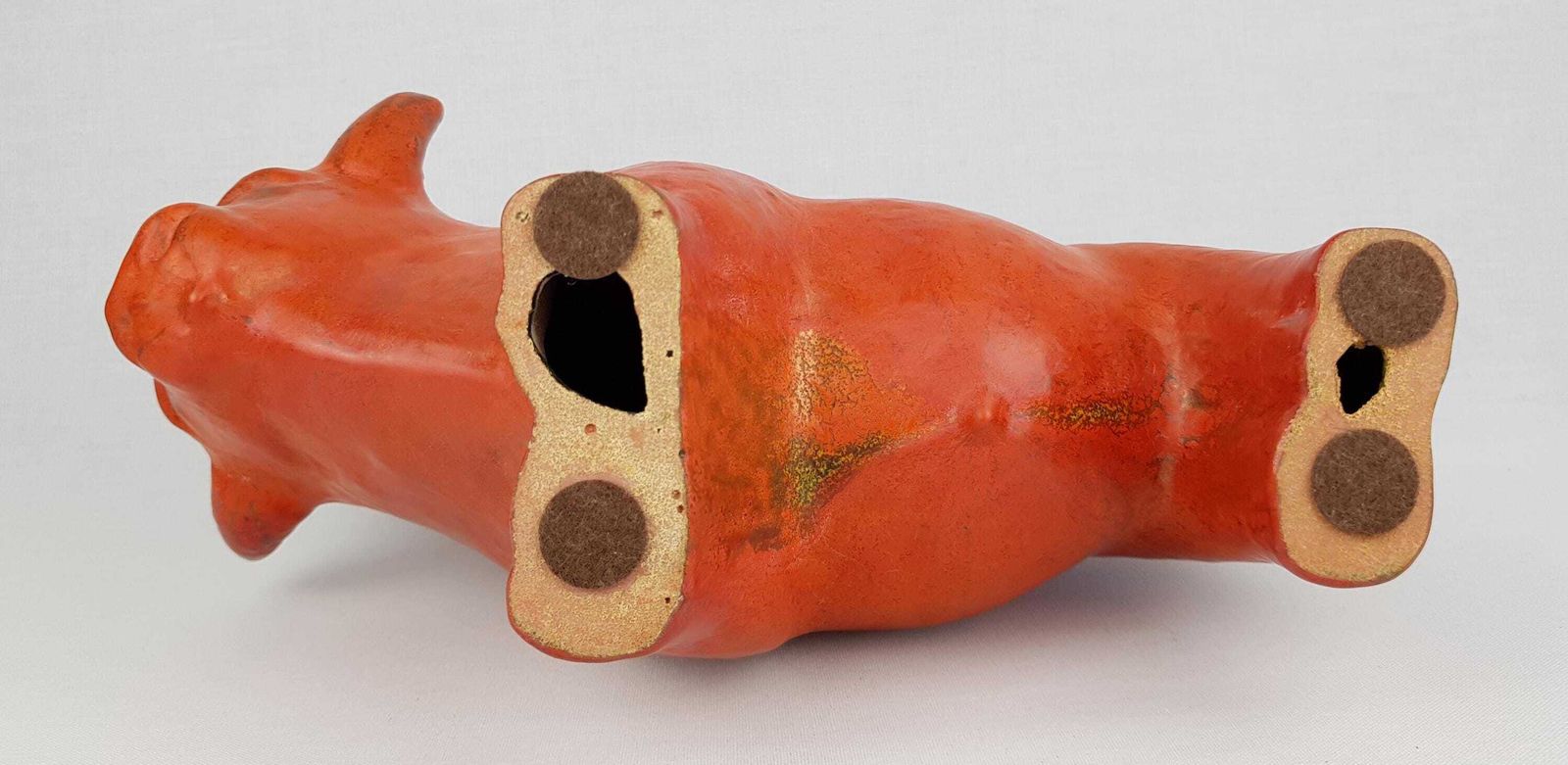 Xl Vintage Ruscha Keramik Bull With Vulkano Decor West German Pottery 1960s By Kurt Tschörnera photo vinterior