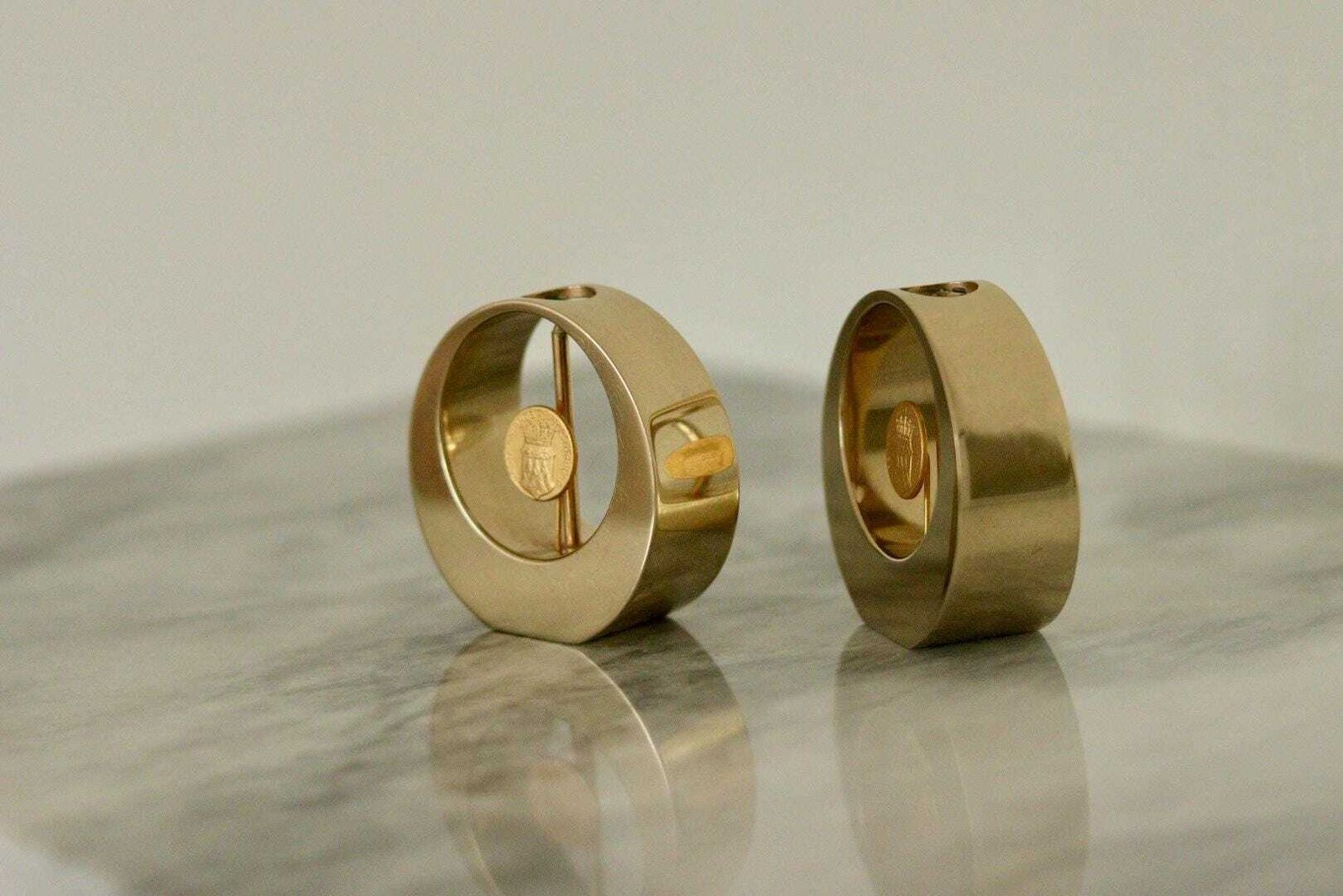 Pair Of Swedish Brass Candle Holders By Arthur Pe Kolbäck photo 145.0