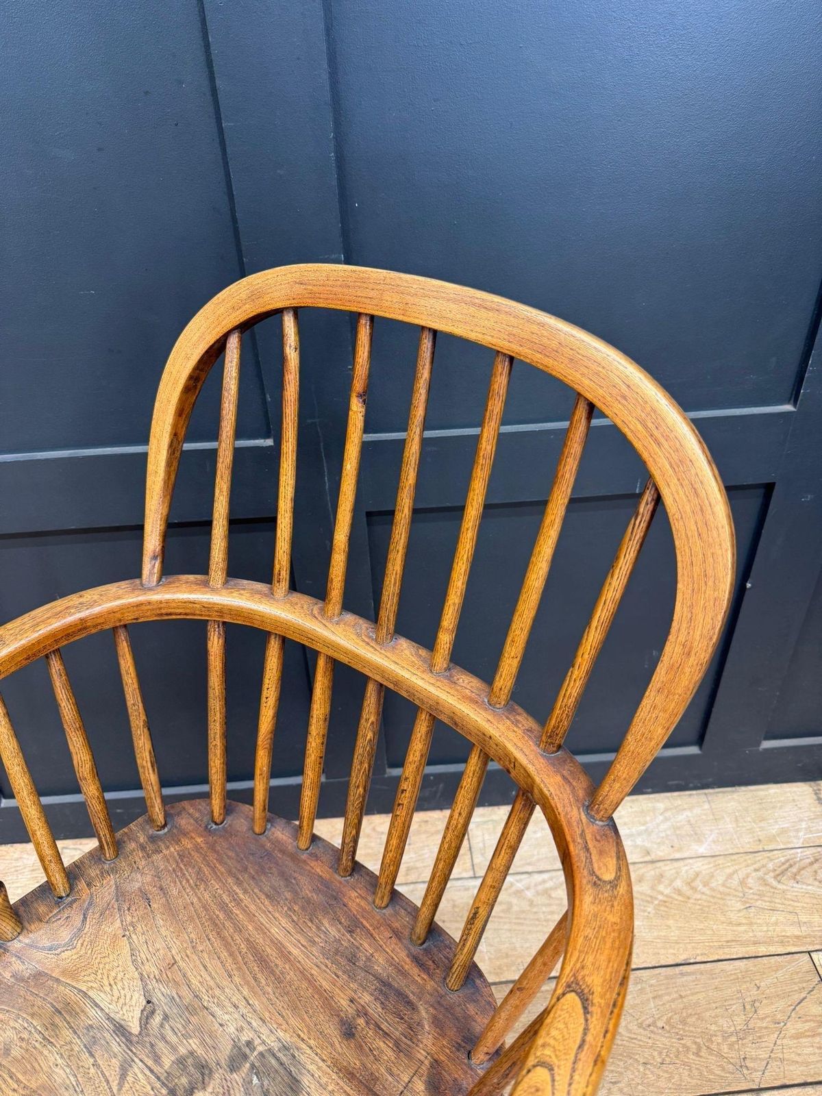 Antique Elm Windsor Armchair Bow Back Smokers Chair Farmhouse Occasional Chair photo buy