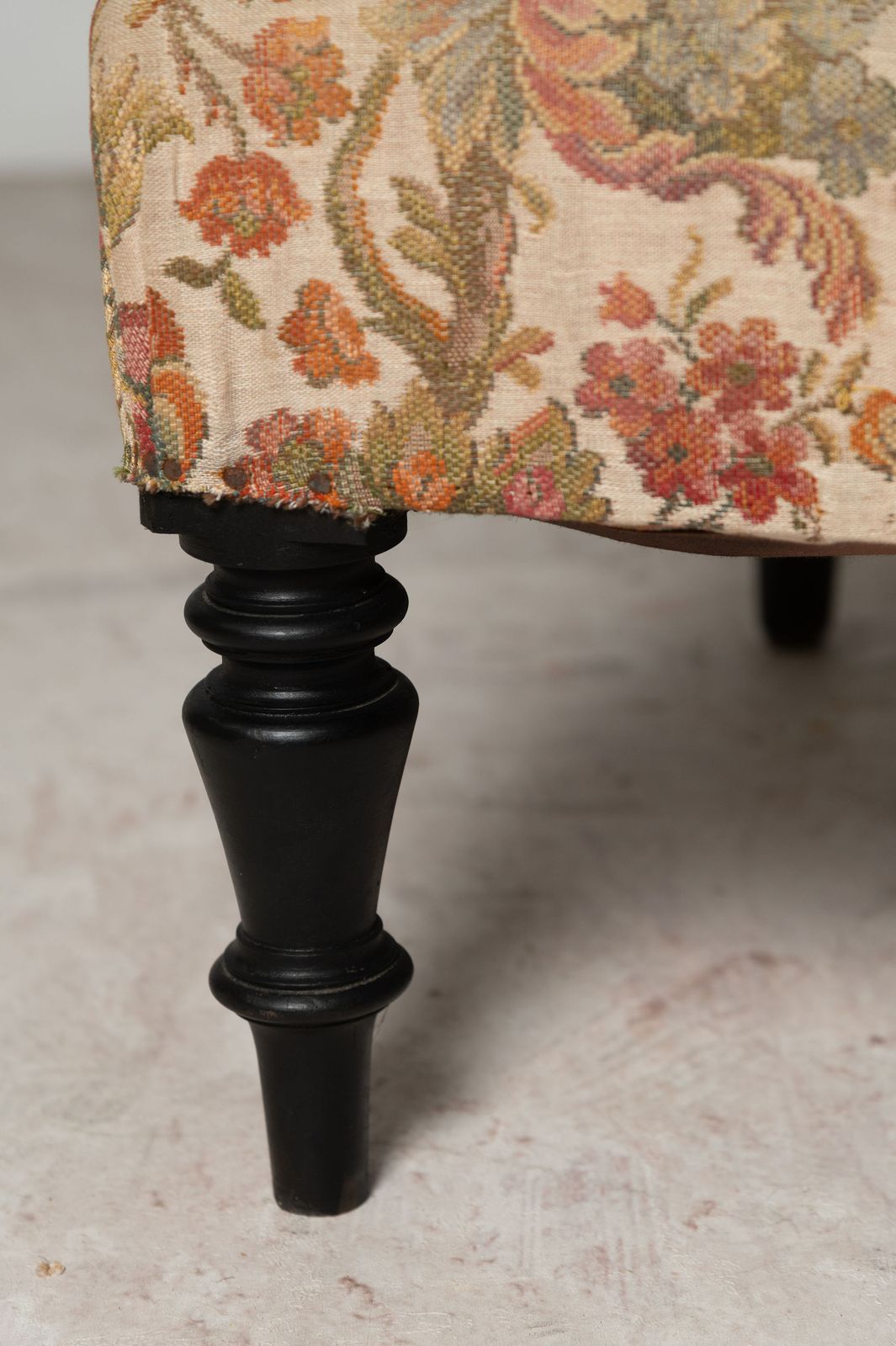 Antique French Slipper Chair, For Upholstery photo for sale