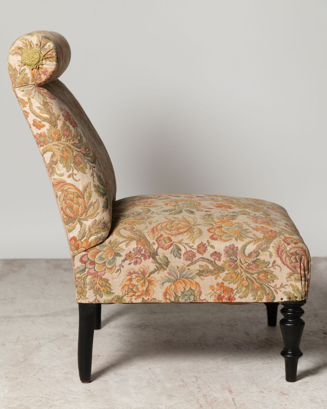 Antique French Slipper Chair, For Upholstery photo Furniture