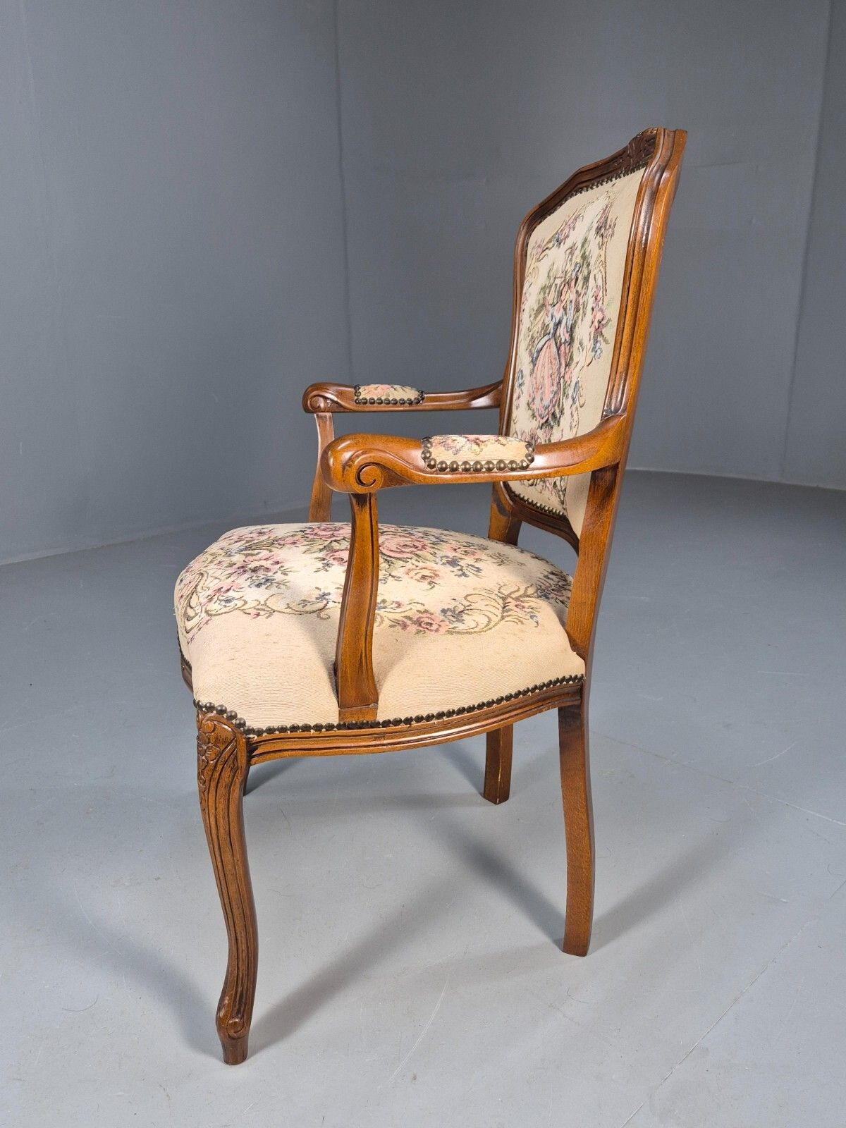 photo buy Vintage Rococo Armchair French Style Danish Made Floral 1960s Retro Eb9638 Vcar