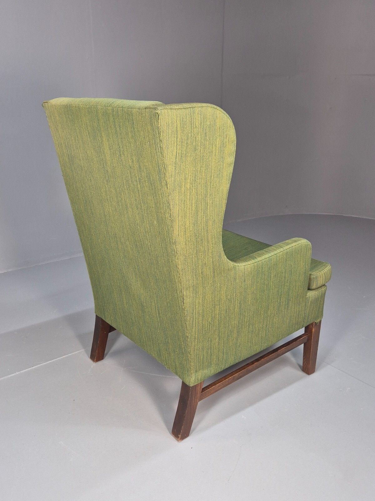 375.0 Vintage Danish Wing Back Lounge Chair 1960s Green Mid Century Retro  Eb9652 Mnor photo