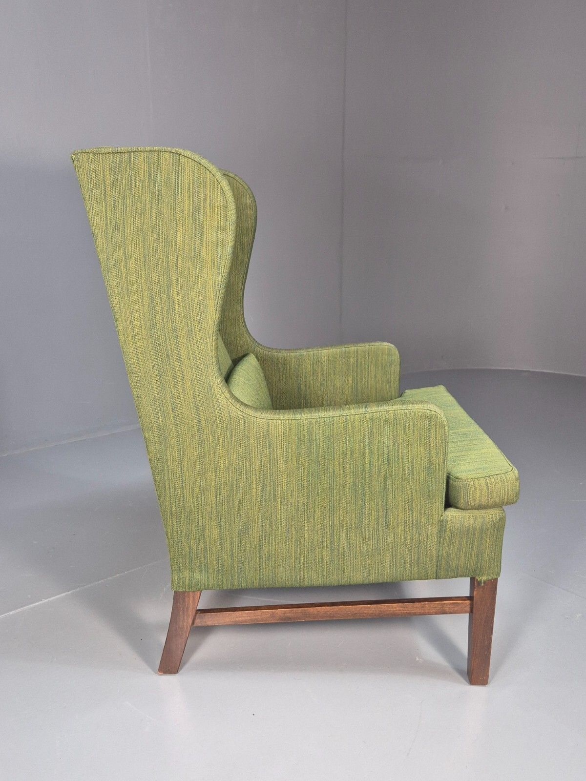 photo vintage Vintage Danish Wing Back Lounge Chair 1960s Green Mid Century Retro  Eb9652 Mnor