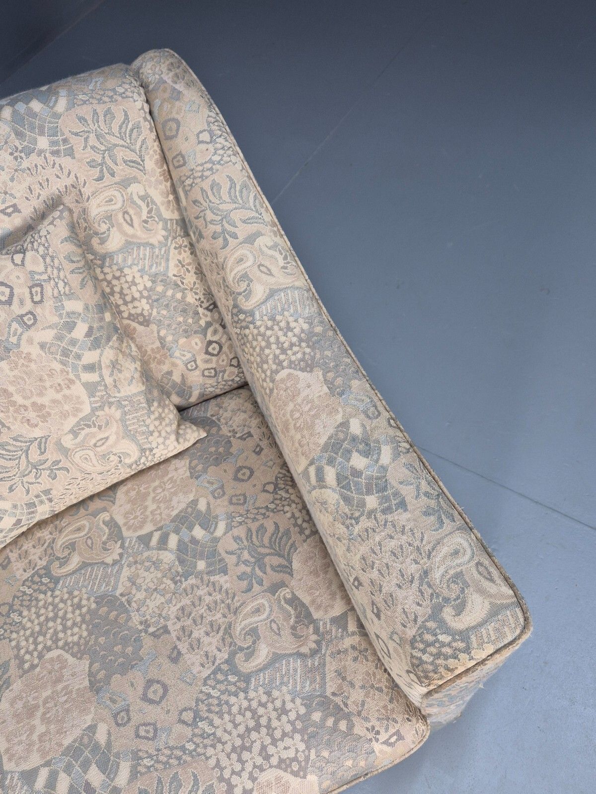 Vintage Danish Lounge Chair Abstract Floral 1980s Material Retro Eb09600 Mnor photo for sale