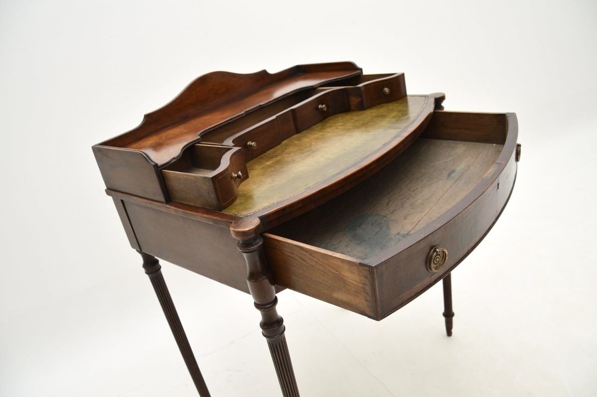 Antique Inlaid Mahogany Sheraton Style Escritoire Desk photo 845.0