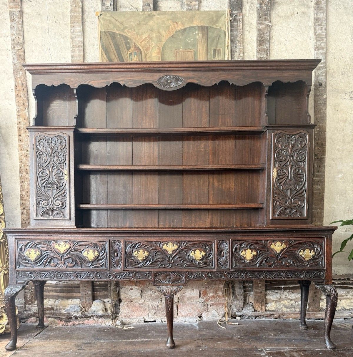 Fine Quality Important Rare Antique Oak Welsh Dresser Sideboard Stamped Rg photo furniture