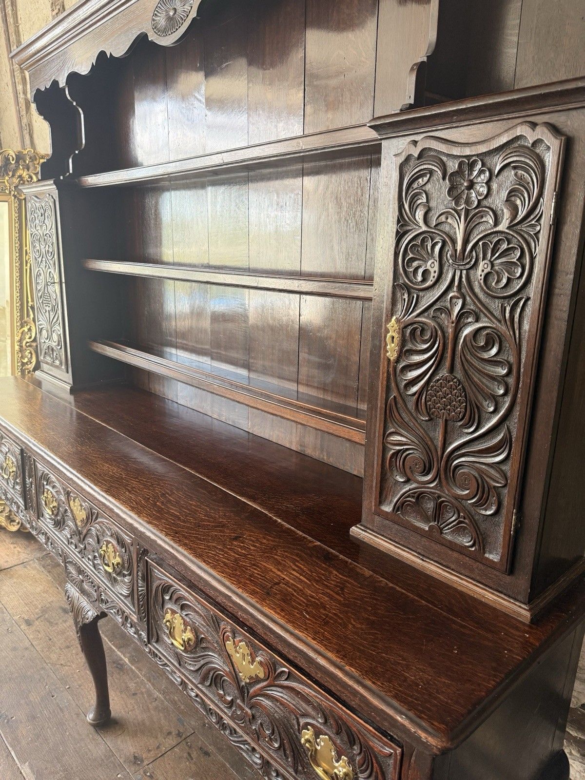 photo furniture Fine Quality Important Rare Antique Oak Welsh Dresser Sideboard Stamped Rg