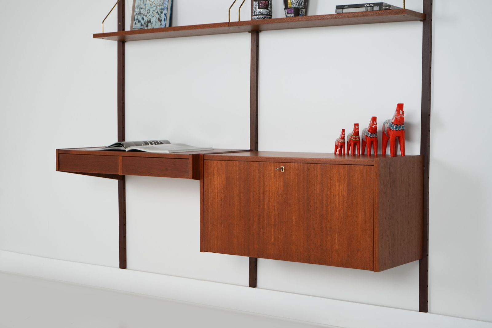 Teak System Bookcase Ps System, Danish Design, 1960s, Designer: Preben Sorensen, Production: Randers Møbelfabrik photo Furniture