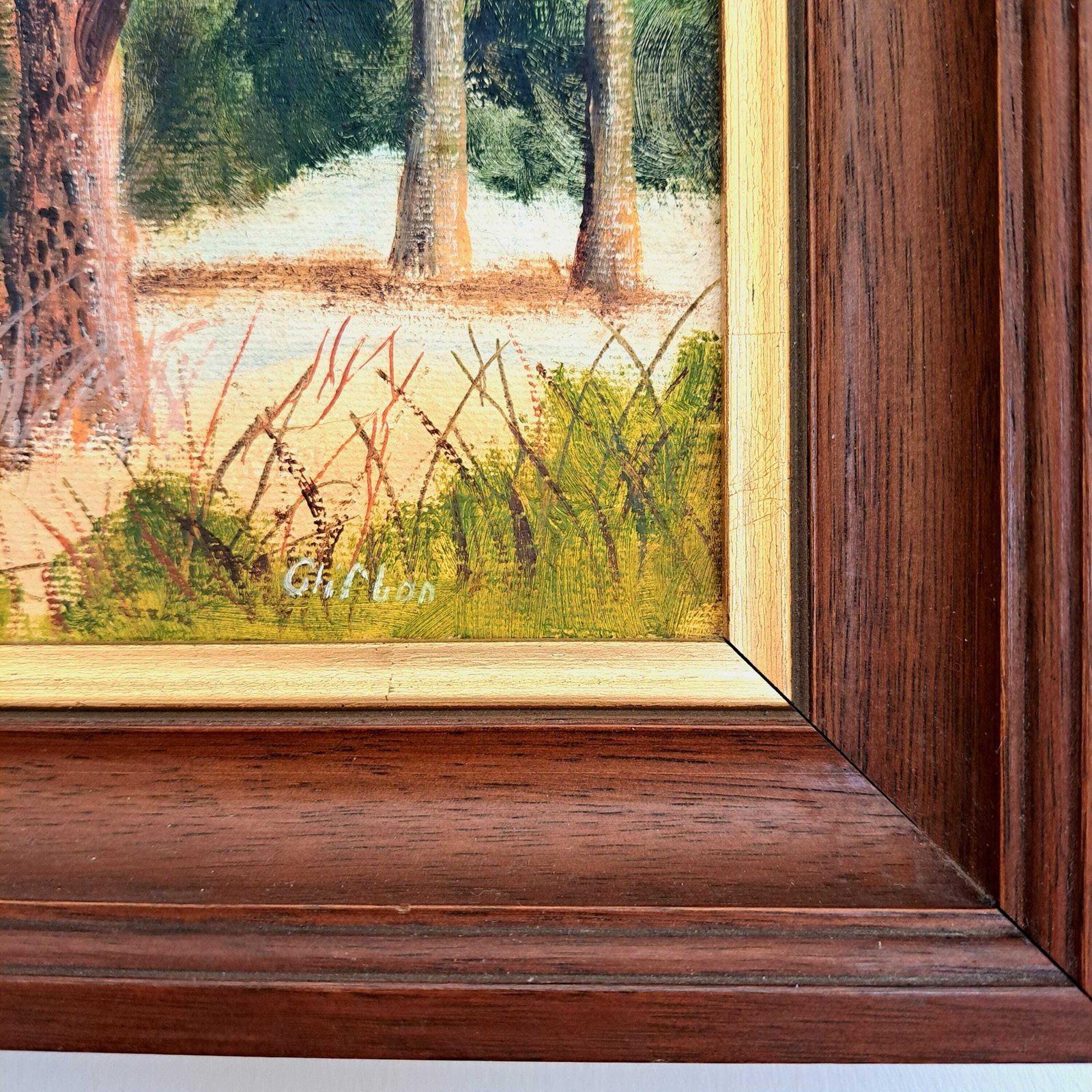 Original Painting By "Clifton"   Zhao Huxie | Signed | Framed Oil On Canvas | Summer Landscape | Vintage Art photo 55.0
