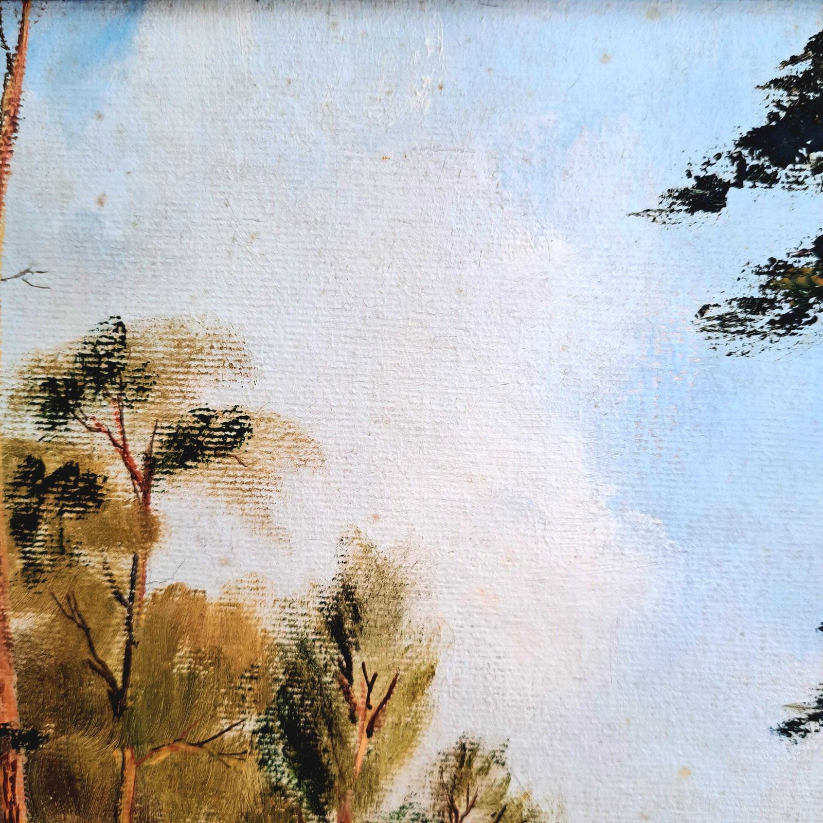 photo furniture Original Painting By "Clifton"   Zhao Huxie | Signed | Framed Oil On Canvas | Summer Landscape | Vintage Art