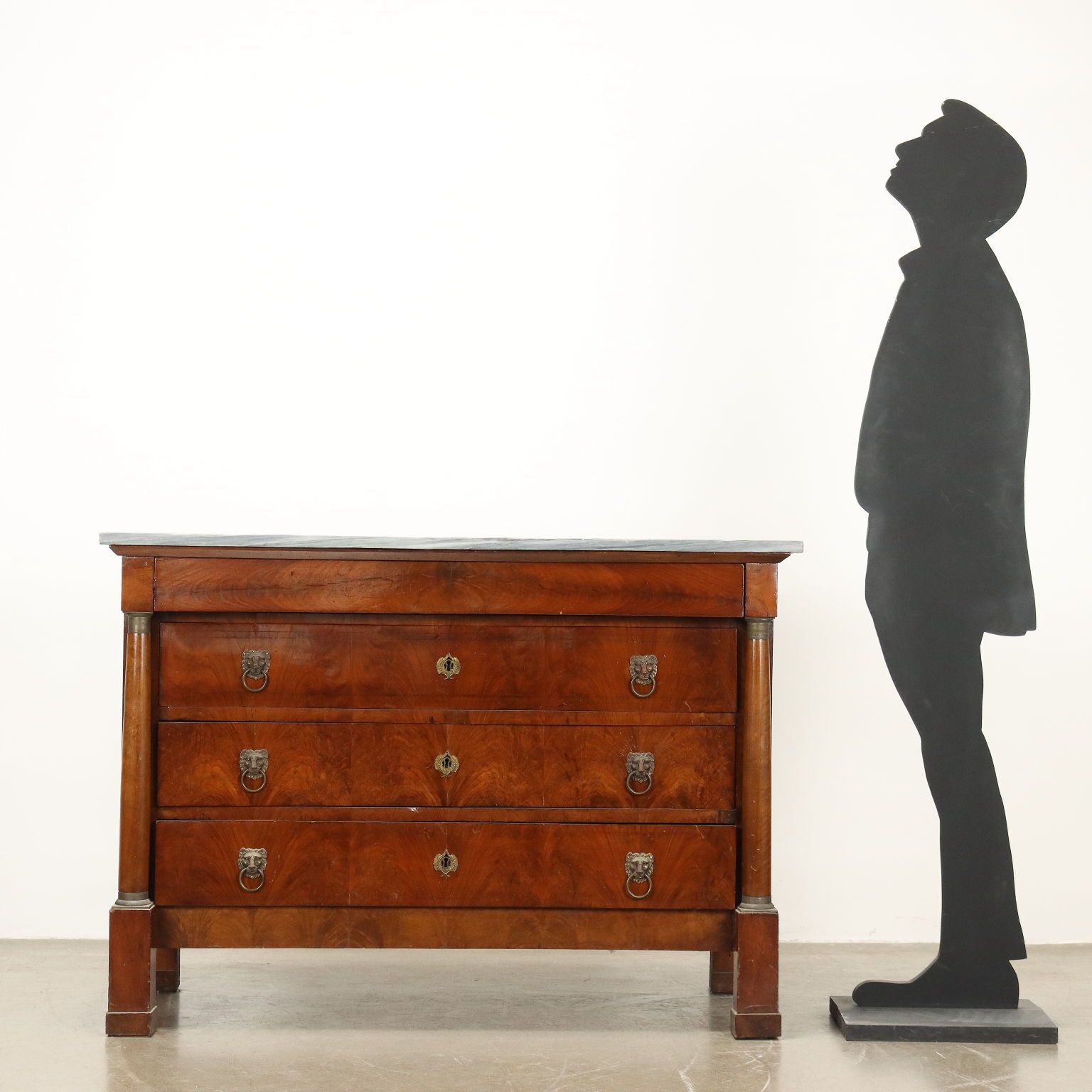 Antique Empire Chest Of Drawers Walnut 4 Drawers Italy XIX Century photo furniture