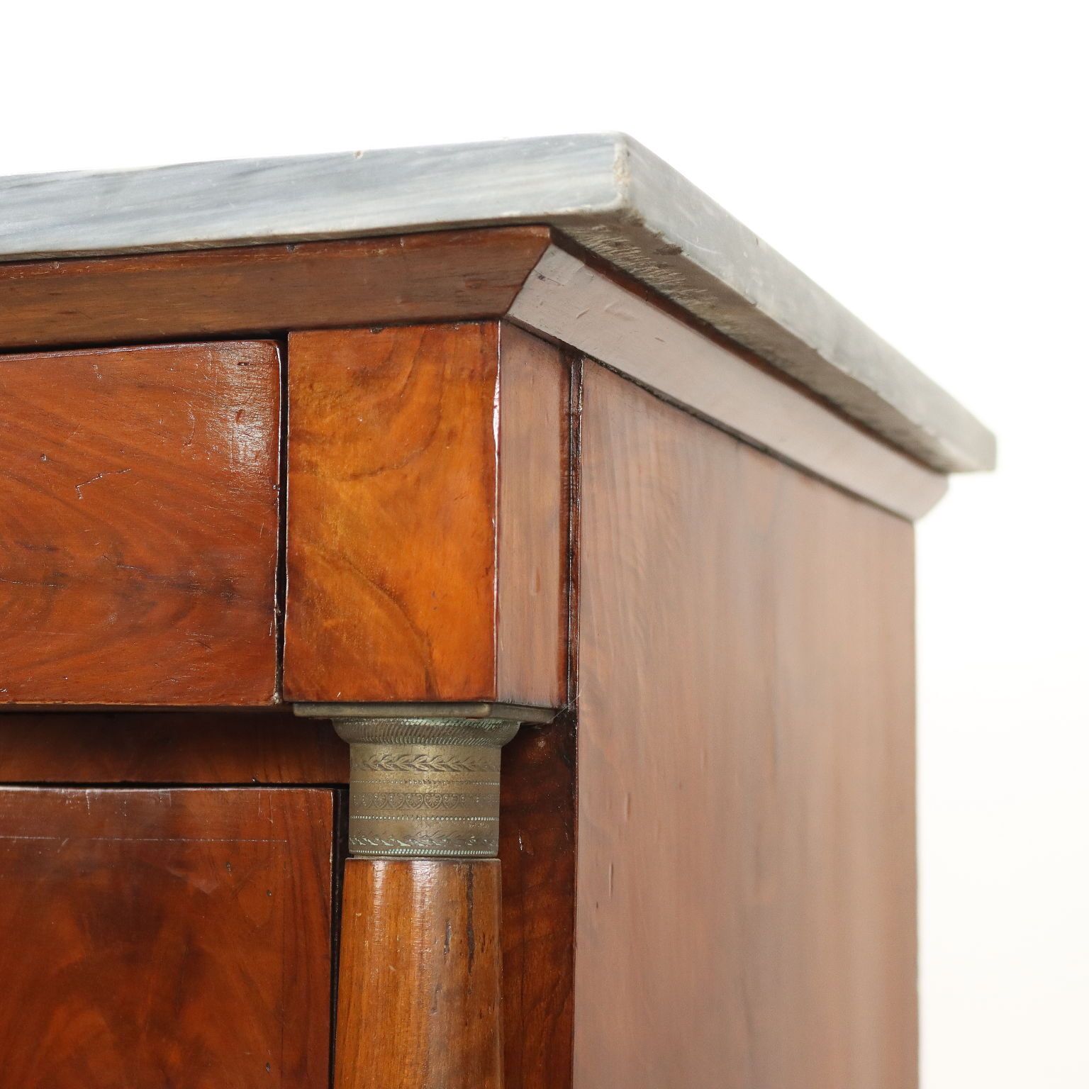 Antique Empire Chest Of Drawers Walnut 4 Drawers Italy XIX Century photo for sale