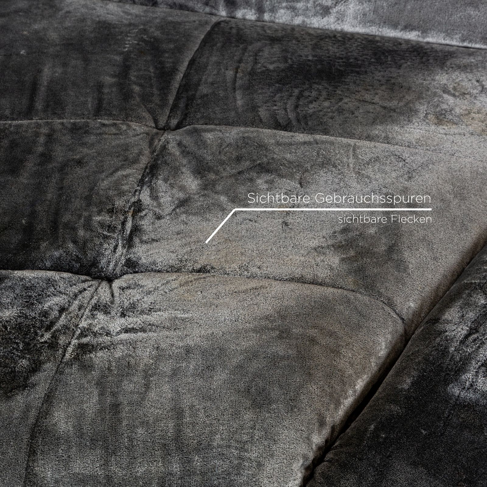 Canapé d'angle Bretz Matilda en tissu gris argenté photo for sale