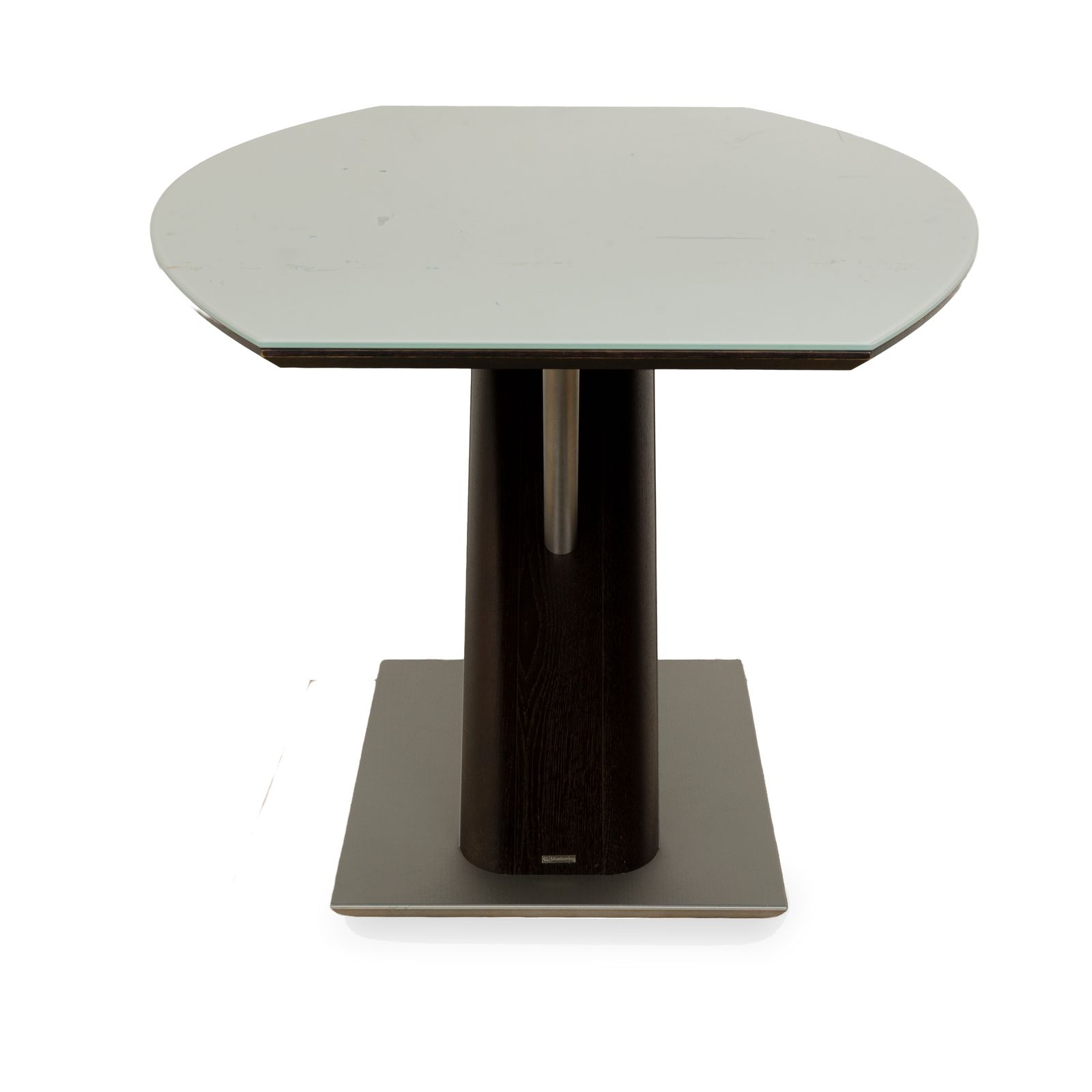 photo for sale Musterring Rosario Glass Dining Table Dark Brown Wood Metal