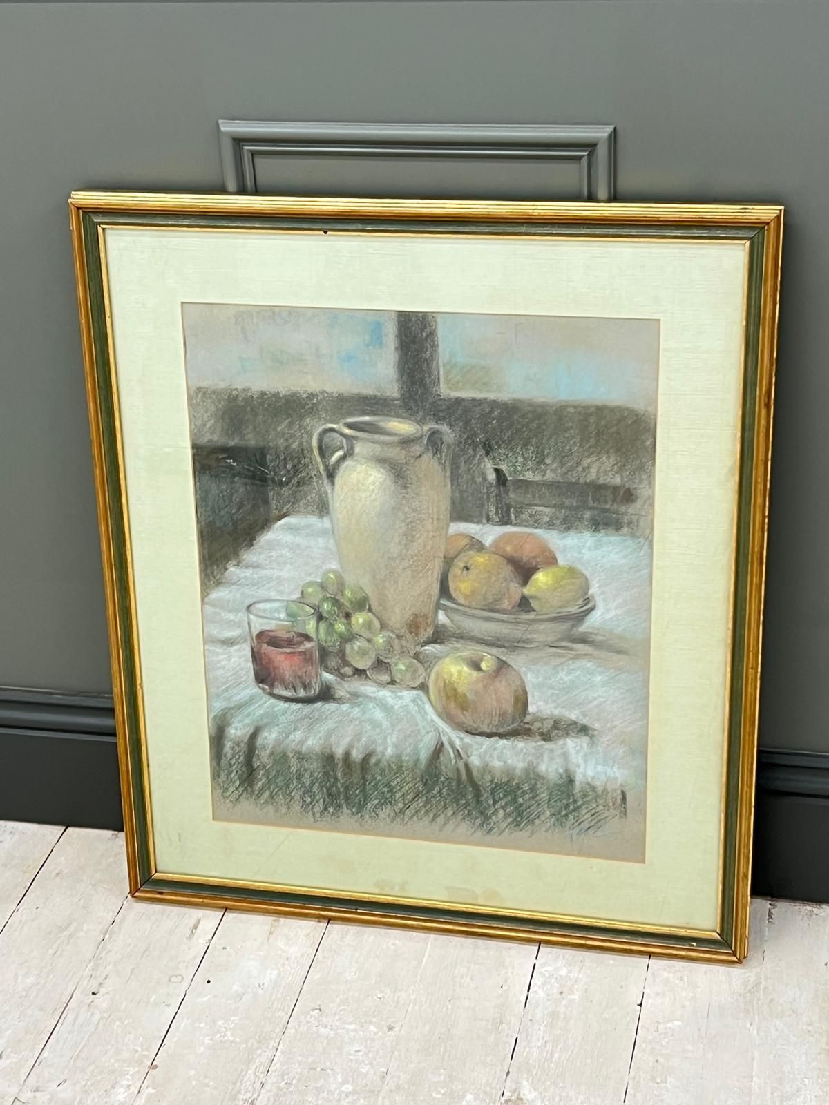 'Refreshements', By Franco Matania, Pastel And Charcoal