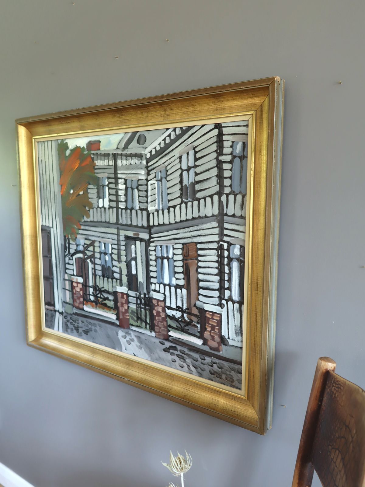 Street Scenes Facade In Focus , Oil Painting photo Art