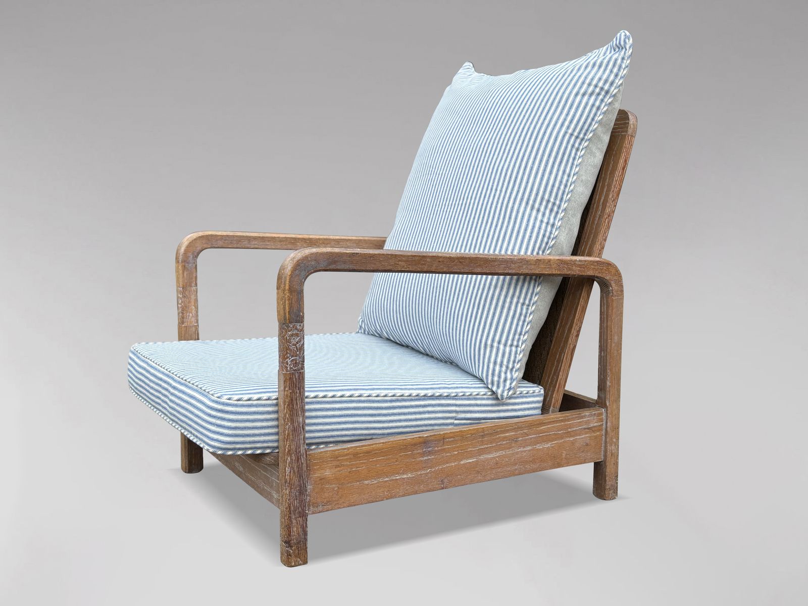 Pair Of Reclining Outdoor Garden Armchairs In The Manner Of Liberty & Co photo for sale