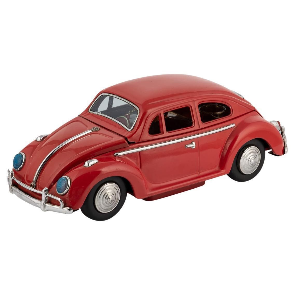 20thc Novelty Volkswagen Beetle Model With Hidden Decanter & Shot Glasses C.1950