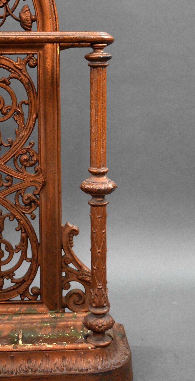 Victorian Cast Iron Stick Stand By Falkirk Foundry (C.1880) photo vintage