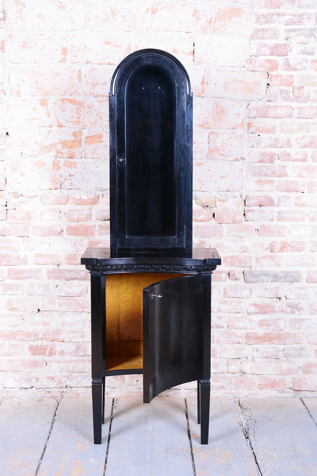 1100.0 Restored Art Deco Display Cabinet, Maple And Glass, Polished, France, 1920s photo