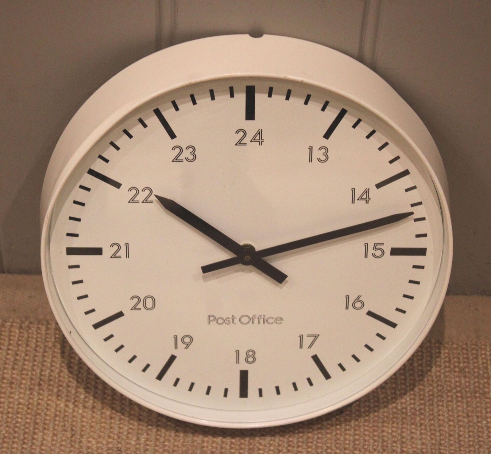 Vintage Cream Post Office Wall Clock photo Home Decor