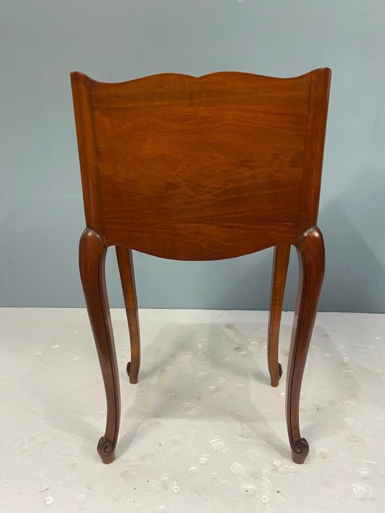 Furniture Pair French Walnut Nightstands Bedside Chests photo