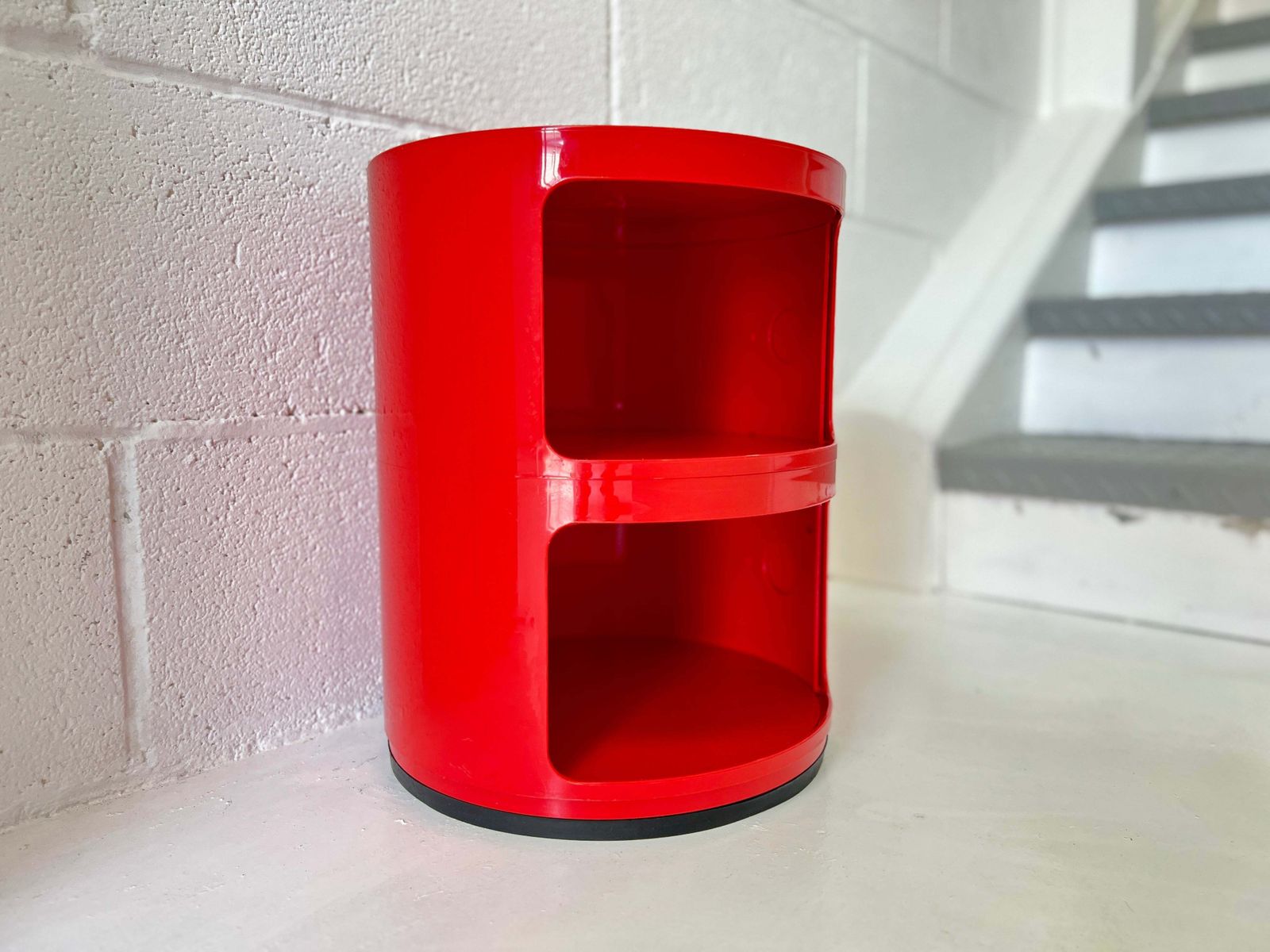 Red Kartell Componibili Two Tier Storage Unit By Anna Castelli Ferrieri photo Furniture
