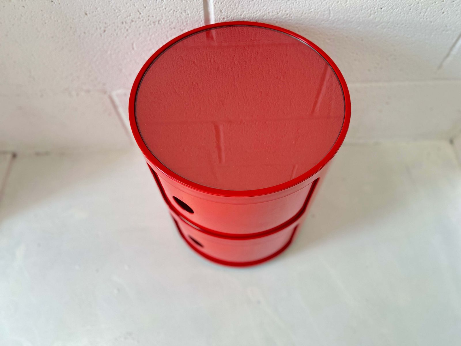 Red Kartell Componibili Two Tier Storage Unit By Anna Castelli Ferrieri photo buy