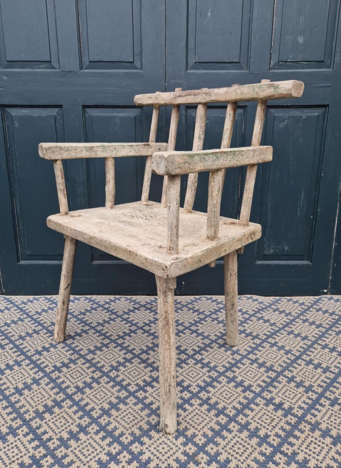 Irish Hedge Chair, 1800s, Antique photo furniture