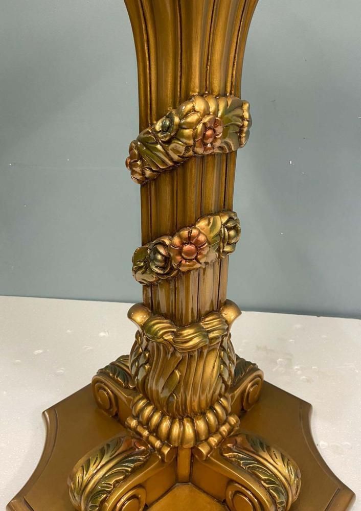 Home Decor Pair French Gilt Pedestal Stands Neo Classical Baroque photo