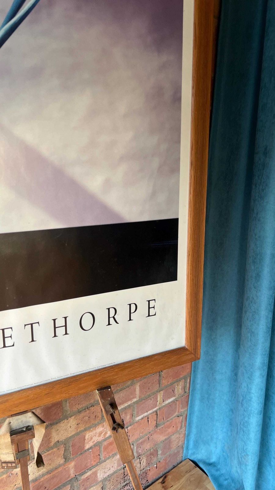 Stunning Large Robert Mapplethorpe Framed Floral Print In Solid Oak Frame photo Art