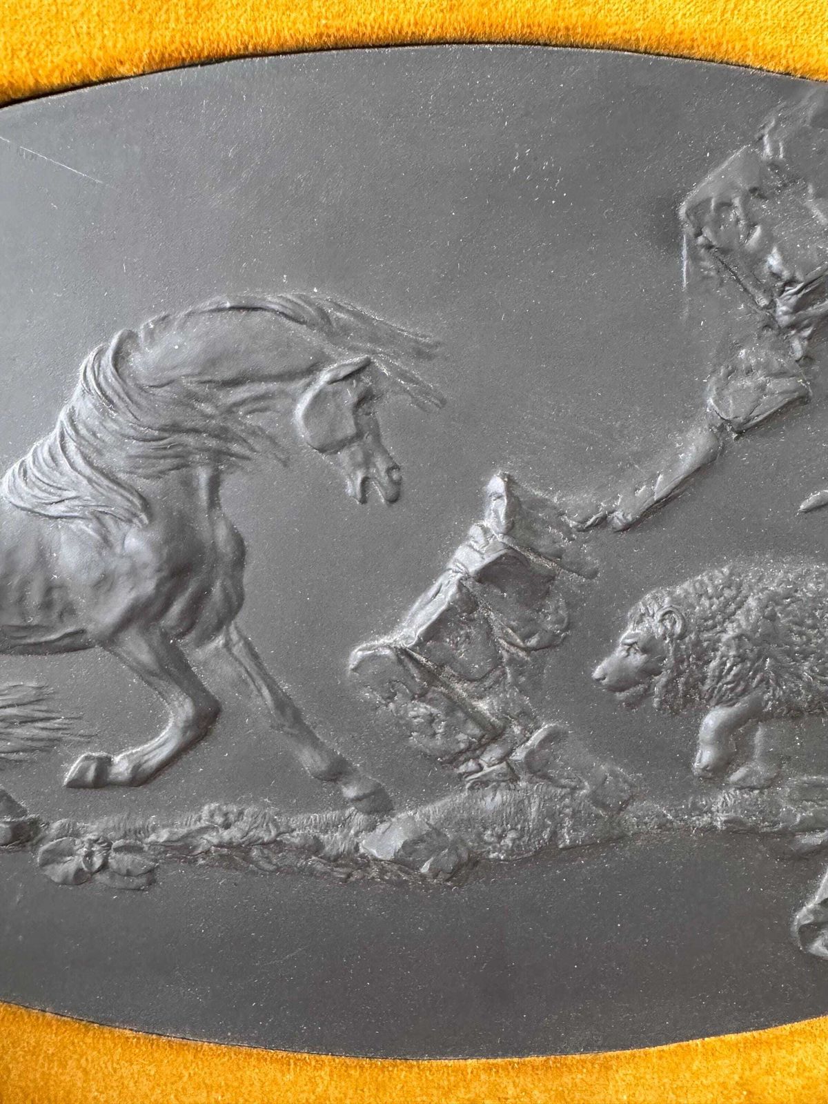 Wedgwood Limited Edition Frightened Horse After George Stubbs Basalt Plaque photo for sale