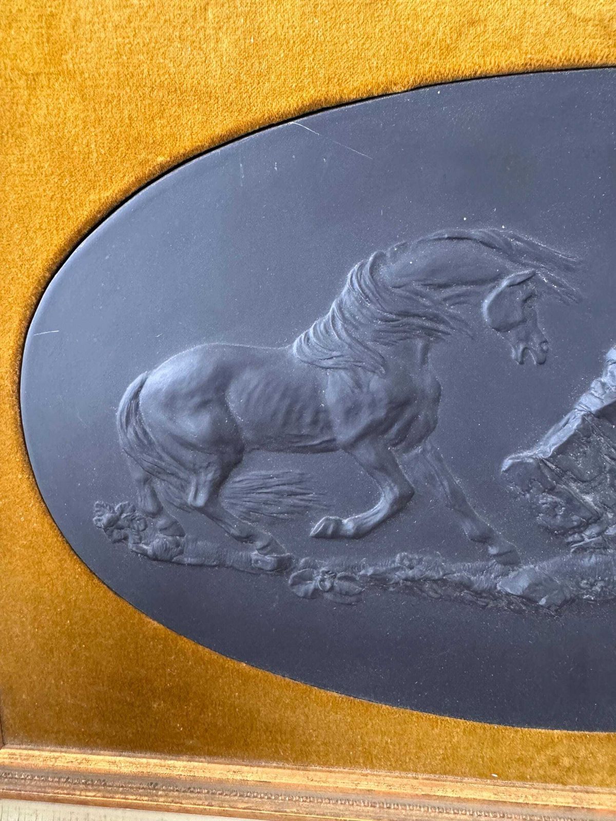 Wedgwood Limited Edition Frightened Horse After George Stubbs Basalt Plaque photo Art