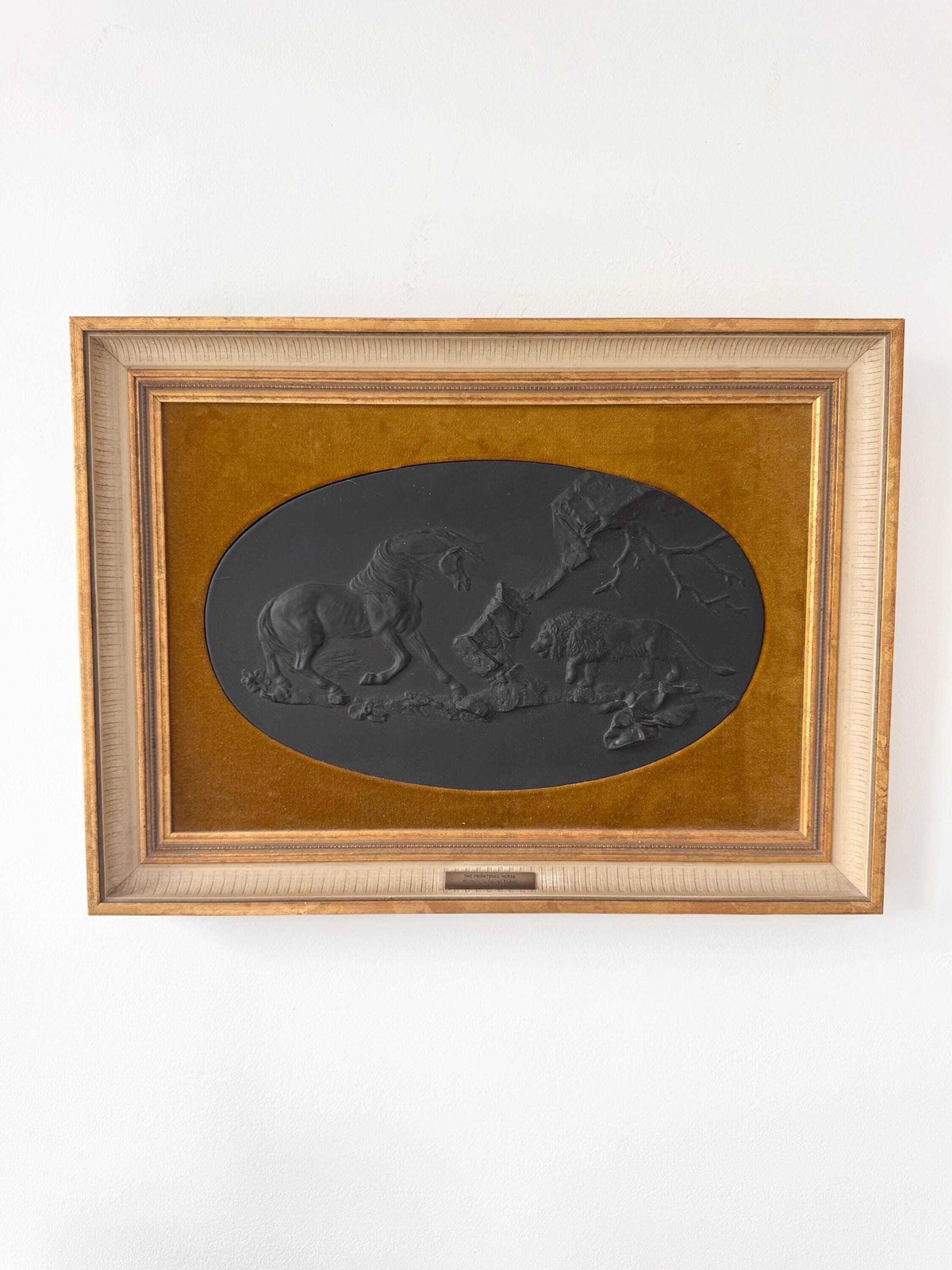 Wedgwood Limited Edition Frightened Horse After George Stubbs Basalt Plaque photo buy
