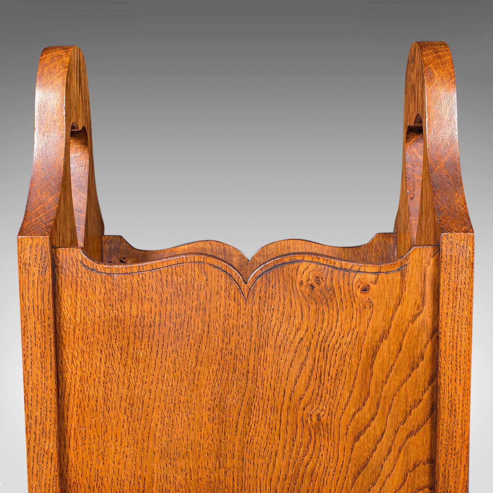 Antique Stick Stand, English Oak, Reception Hall, Arts & Crafts, Victorian, 1900 photo buy