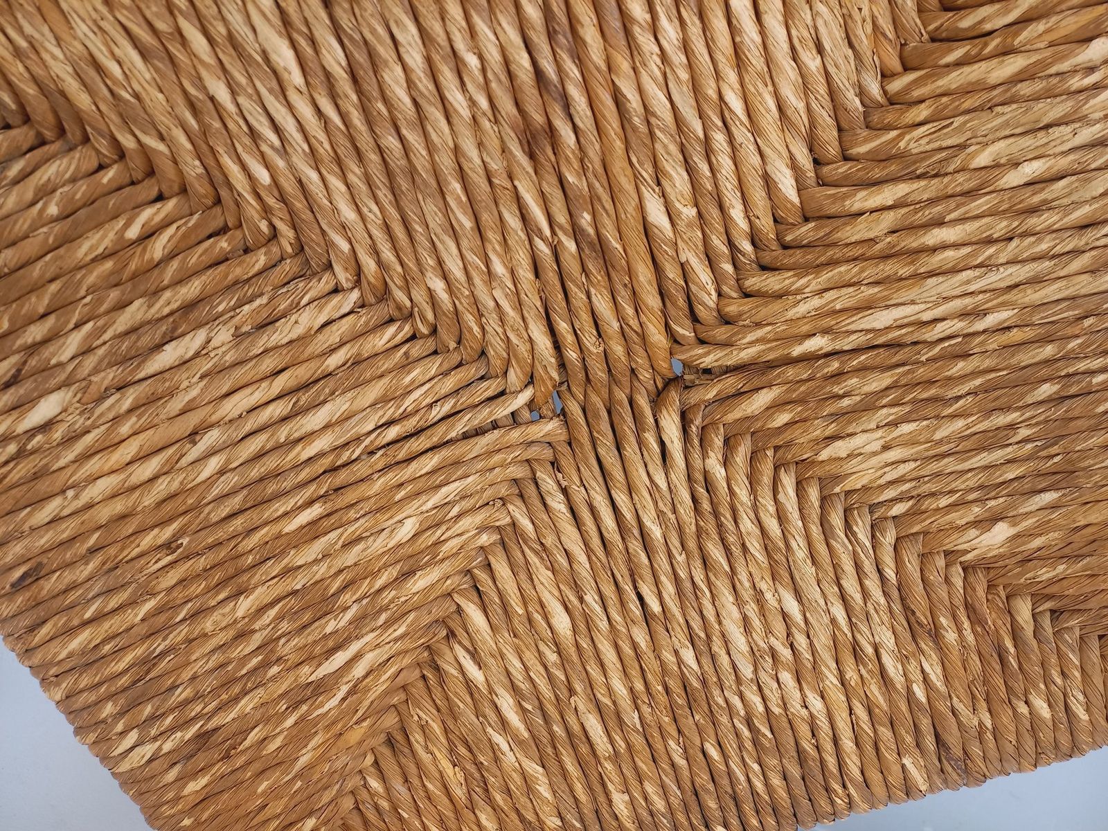 Furniture 2 Brutalist Armchairs In Oak And Straw photo