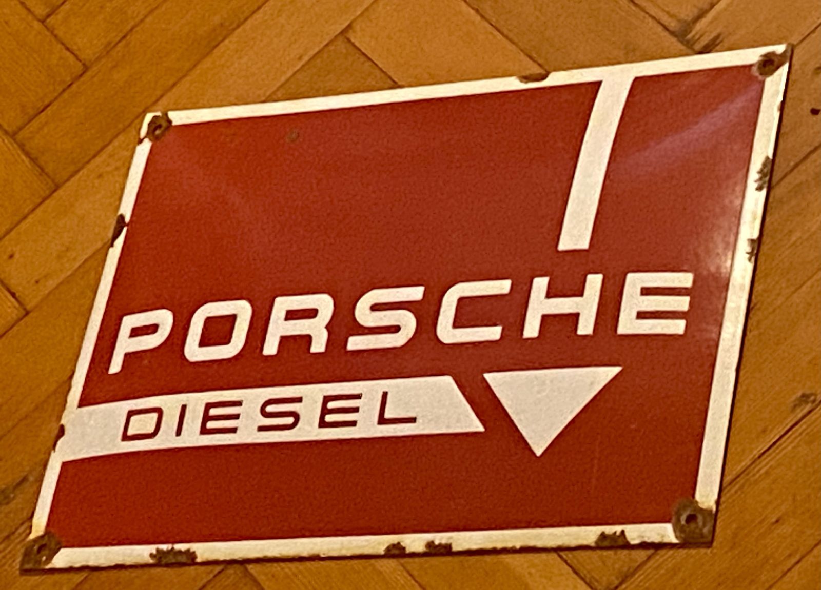 Porsche Diesel Enamel Metal Advertising Sign Showroom Dealership Dealer Garage 911 959 Macan Cayenne 912 photo buy