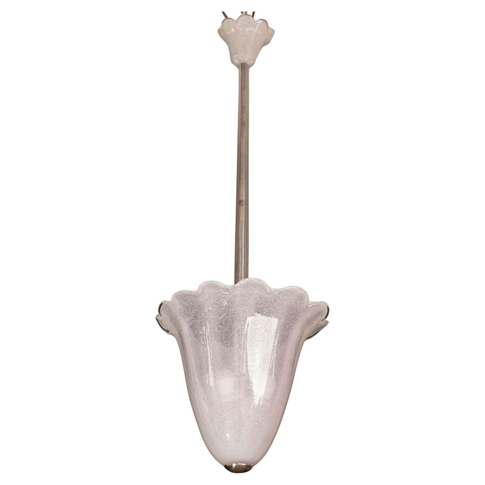 Mid Century Murano Pulegoso Glass Lantern By Seguso, 1950s