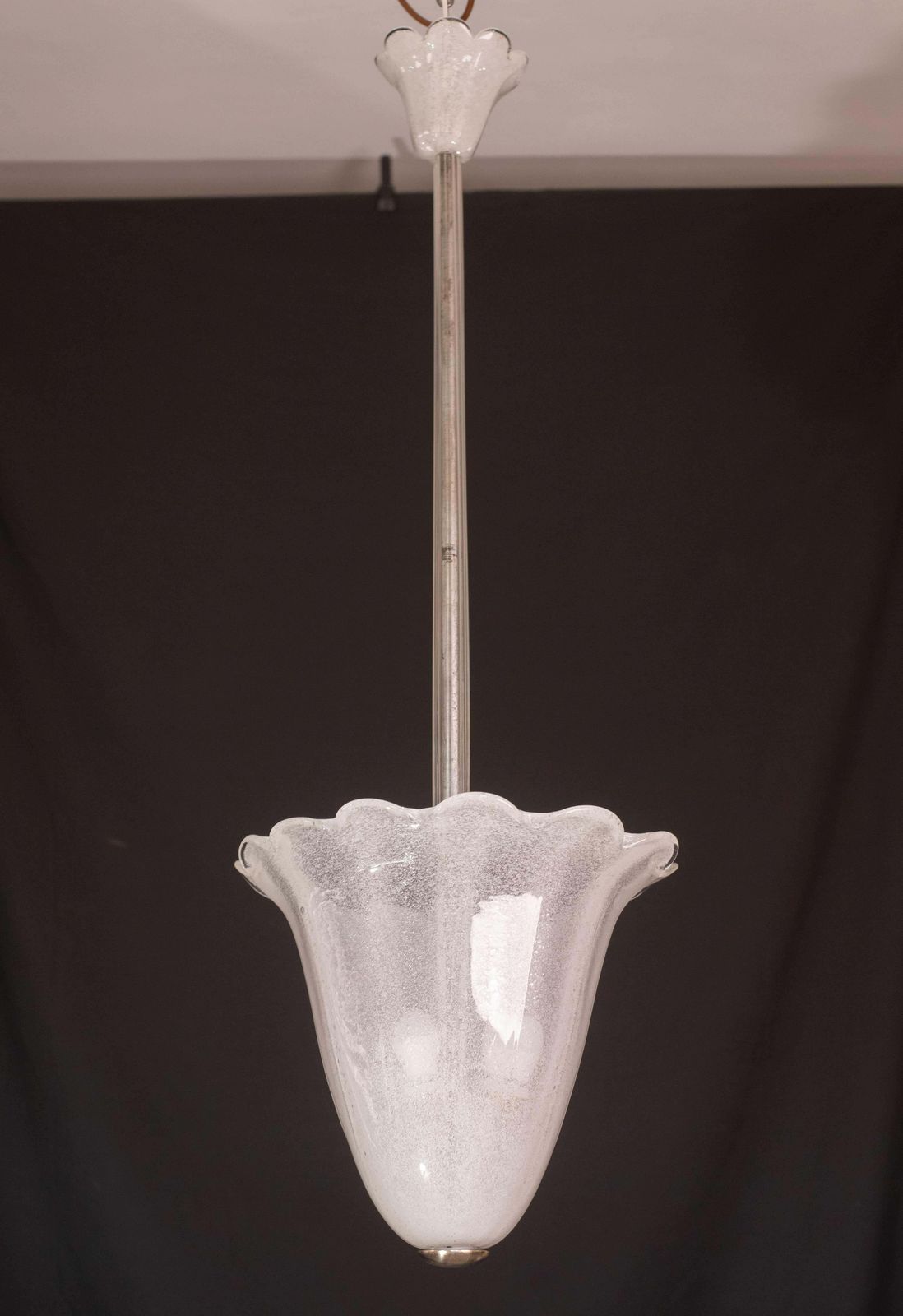 Mid Century Murano Pulegoso Glass Lantern By Seguso, 1950s photo vintage