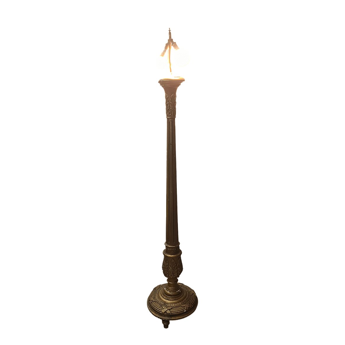 French Classic Louis XVI Style Wooden Floor Lamp, Mid Century photo furniture