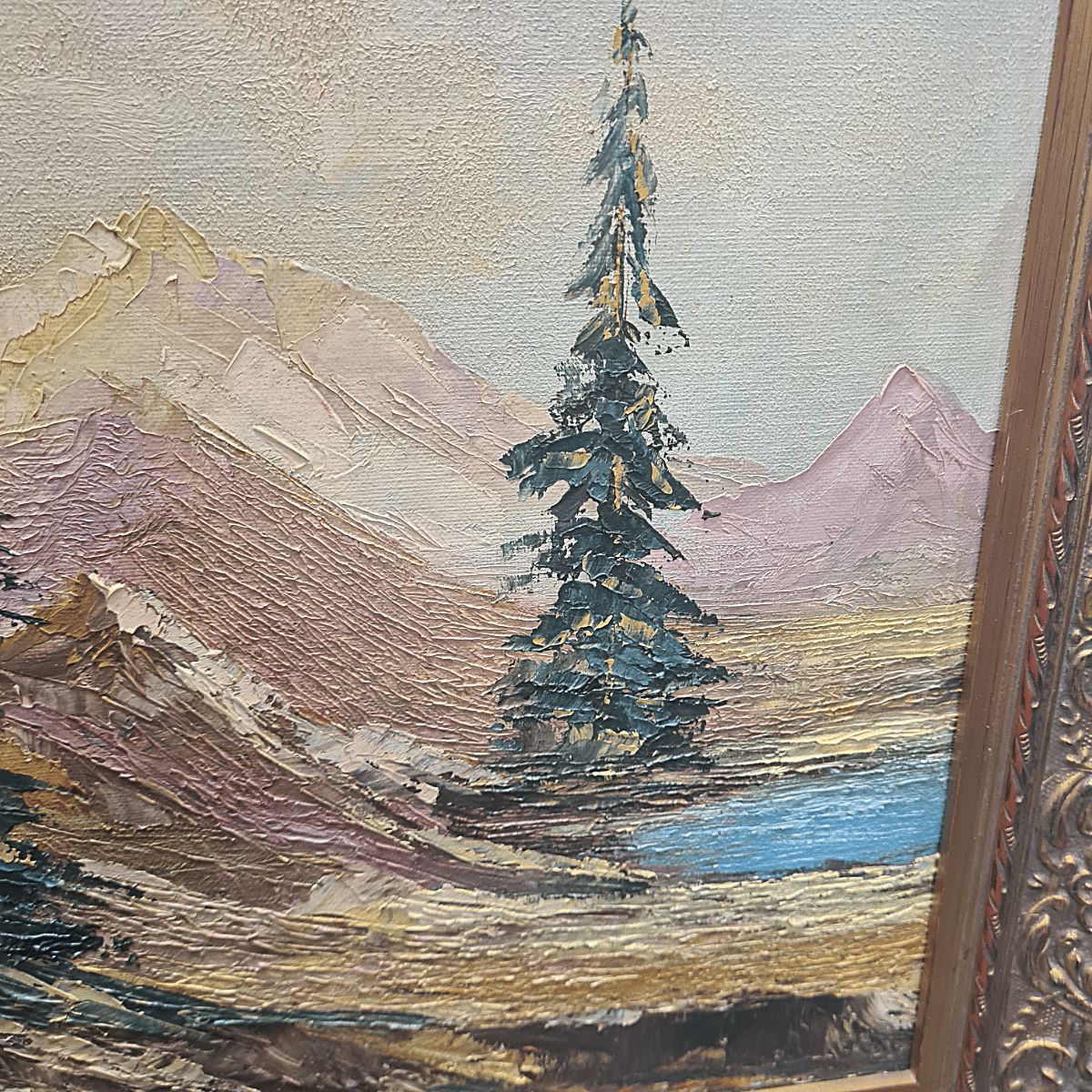 Mountain Landscape Painting By Batoni, Mid Century photo vinterior